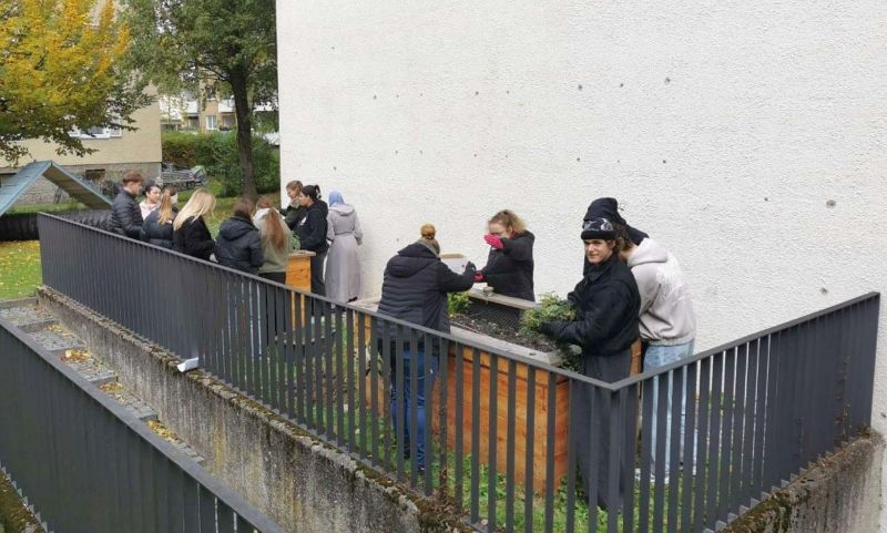 Überwinterung der schulinternen Hochbeete 